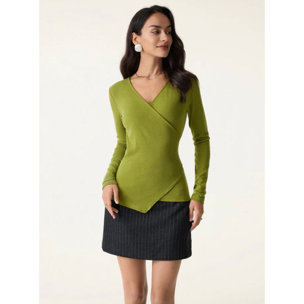 OGL LiteWarm Surplice Skimming Long Sleeve Top NWT SIZE XL - Picture 4 of 6